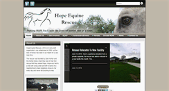 Desktop Screenshot of hopeequinerescue.com